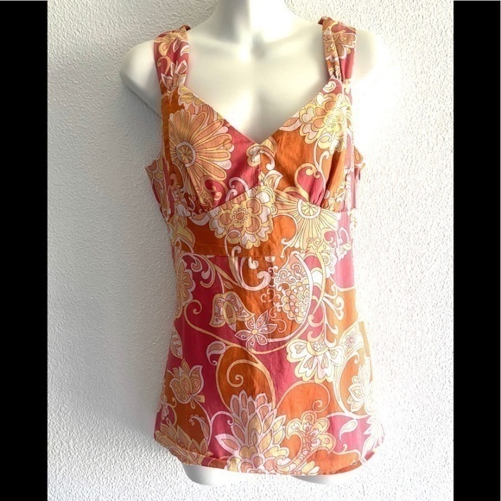 Liz & Co woman’s multicolor floral print blouse-M